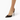Black Mesh Pointed Toe Thin High Heels Crystals Peep Toe Sandals for Women