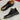 Trendy Black and Gold Python Skin Leather Casual Shoes for Men