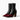 Women's Leopard Horse Hair Mixed Colors Square Toe Side Zipper Chunky Heels Short boots