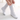 White Cow Leather Sole Flat Heels Stage Show Jazz Pole Dance Shoes for Women
