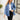Women's Streetwear Casual Washed Denim Loose Long Sleeve Snap Button Down Shirt