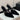 Women's 9cm High Heels Pointed Toe Beaded Suede Leather Black Pumps