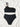 Women's Metal Buckle One Shoulder Push Up Cross High Waist Two Piece Bikini Set