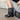 Women's Solid Color Belt Buckle Cowhide Pleated Round Toe Pull-on Boots