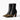 Women's Leopard Horse Hair Mixed Colors Square Toe Side Zipper Chunky Heels Short boots