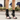 Square Toe Mixed Colors Metal Buckle Wedged Ankle Boots for Women