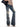 Women's American High Street Retro Distressed with Ripple Micro Horn Legs Jeans