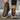 Men's Leather Winter Warm High Top Lace Up Motorcycle Snow Ankle Boots
