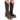 Women's Vintage Punk Handmade Genuine Leather Spliced Slip-On Mid-Calf Boots
