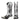 Women's Punk Snake Print Square Toe Thick Heel Western Cowboy Boots